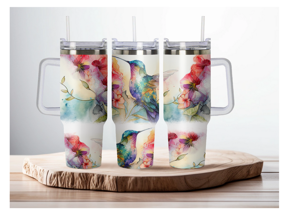 40oz hummingbird tumbler